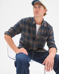 MONZ CART #7752 Long Sleeve Brushed Check Shirt