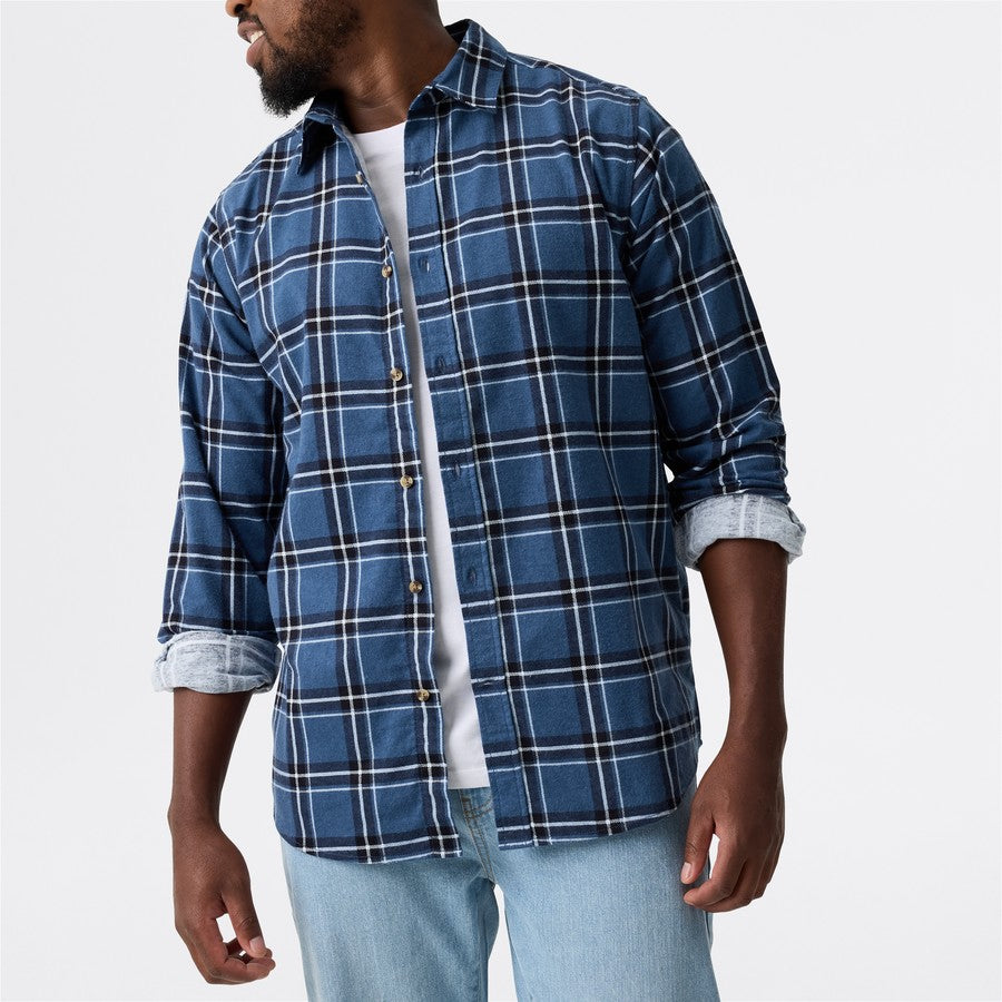 MONZ CART #7739 Men's Long Sleeve Blue Shirt