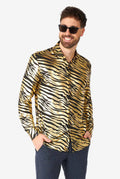 MONZ CART #7753 Tiger Shiner Men's Shirt