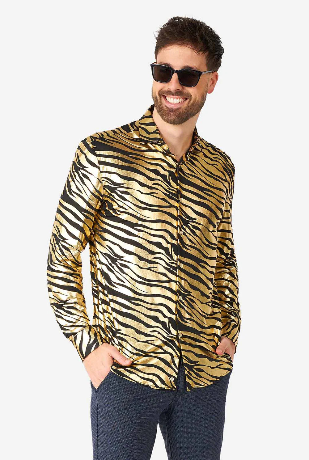 MONZ CART #7753 Tiger Shiner Men's Shirt