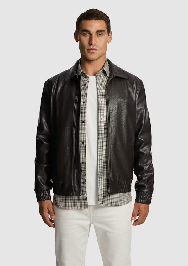 MONZ CART #7742 Chocolate Leather Jacket