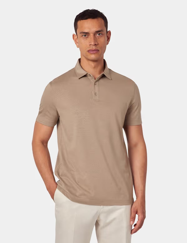 MONZ CART #7740 Beige Polo Shirt